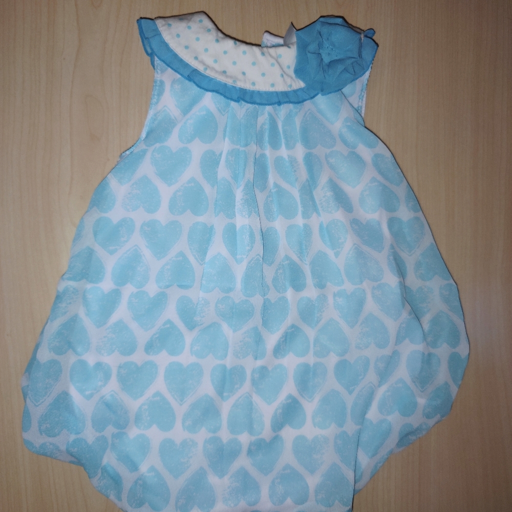 Baby essentials blue bubble dress 18m